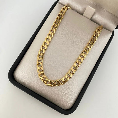 18k Yellow Gold Cuban Bracelet 20cm Heavy Colombian Investment Quality