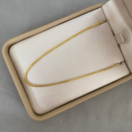 18k Yellow Gold Franco Chain Necklace 60cm Heavy Colombian
